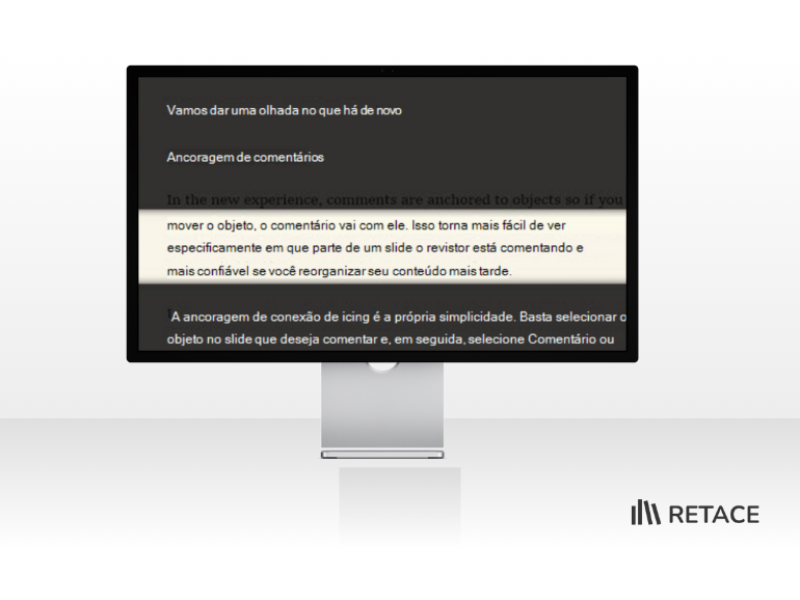 Página da internet exibida no modo de leitua avanaçada do Microsoft Edge.